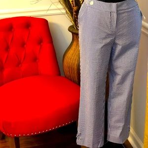 Blue and white stripped Anne Klein pants